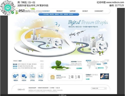 韩国现代商务科技推广网站PSD模版素材免费下载指南